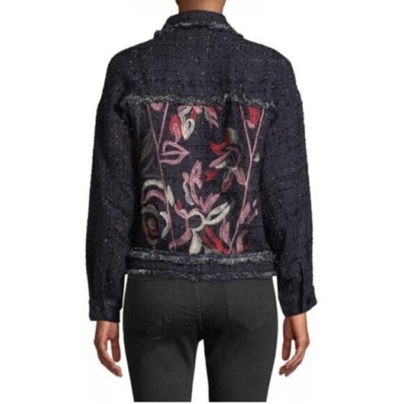 Foxiedox Embroidered Jacket Blue Medium NEW WITH TAGS STYLE FA839JK - Picture 1 of 3